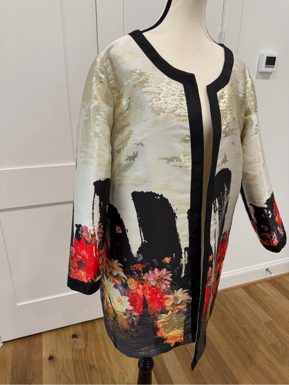 Berek Floral Brushstroke Open-Front Jacket | Size 1XL - Picture 5 of 14